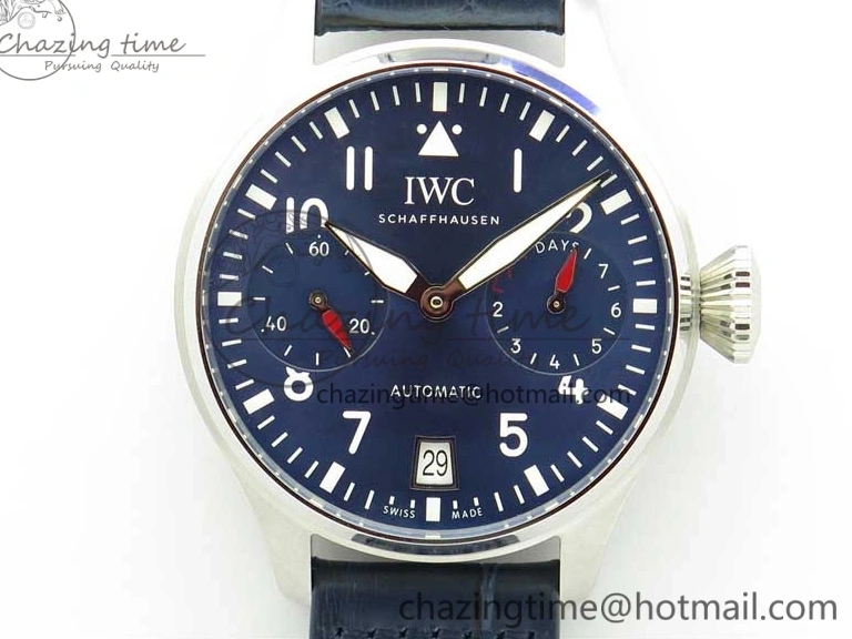 MIROTIME 0202 Supportive Big Pilot IW501008 “Boutique London” SS ZF Best Edition Blue Dial on Blue Leather Strap A 7106